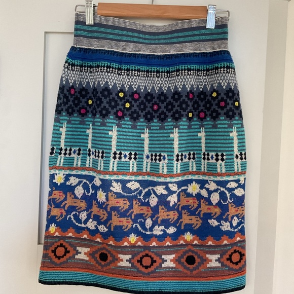 Anthropologie HWR patterned skirt - Picture 2 of 6